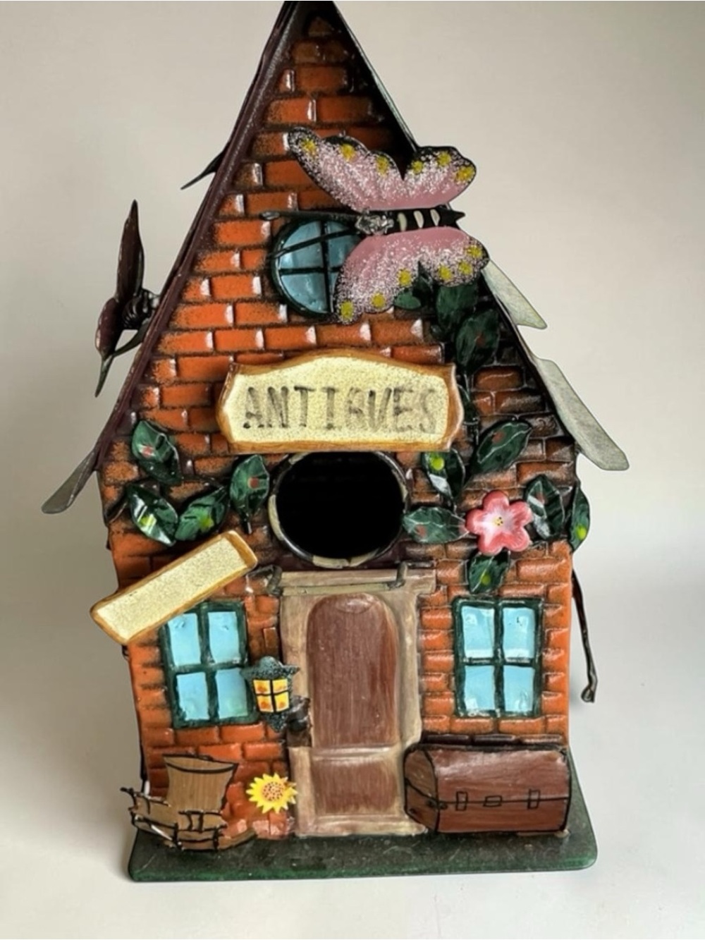 Vintage Whimsical Birdhouse Antique Shop Cottagecore Folk Art Decor